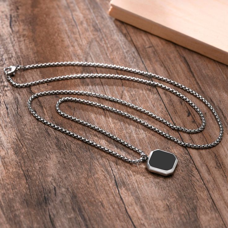 Black Stone Studded Necklace