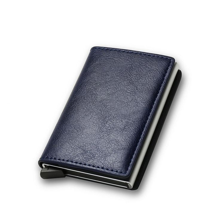 Black Leather RFID Cardholder Wallet