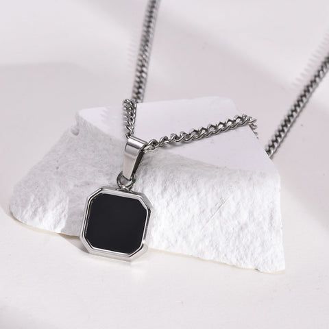 Black Stone Studded Necklace