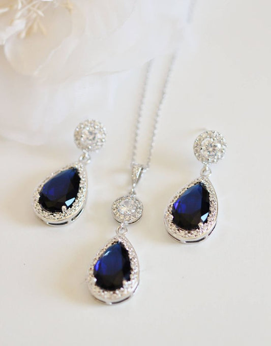 Blue Stone Studded Set