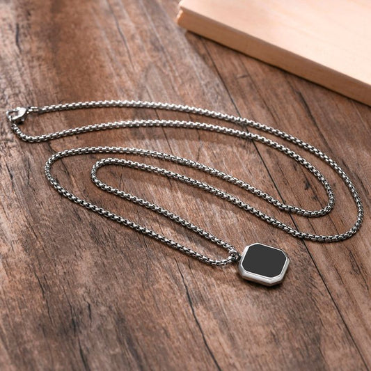 Black Stone Studded Necklace